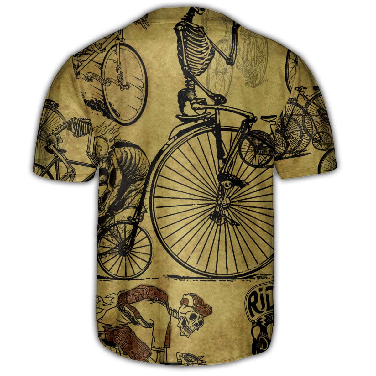 Skull Biker Born To Ride Baseball Jersey Gift For Son From Dad