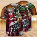 Skull Santa Claus Christmas Cool Style Baseball Jersey