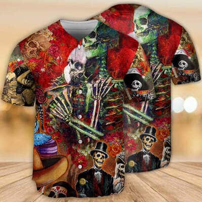 Skull Until We Are Separated By Death Baseball Jersey