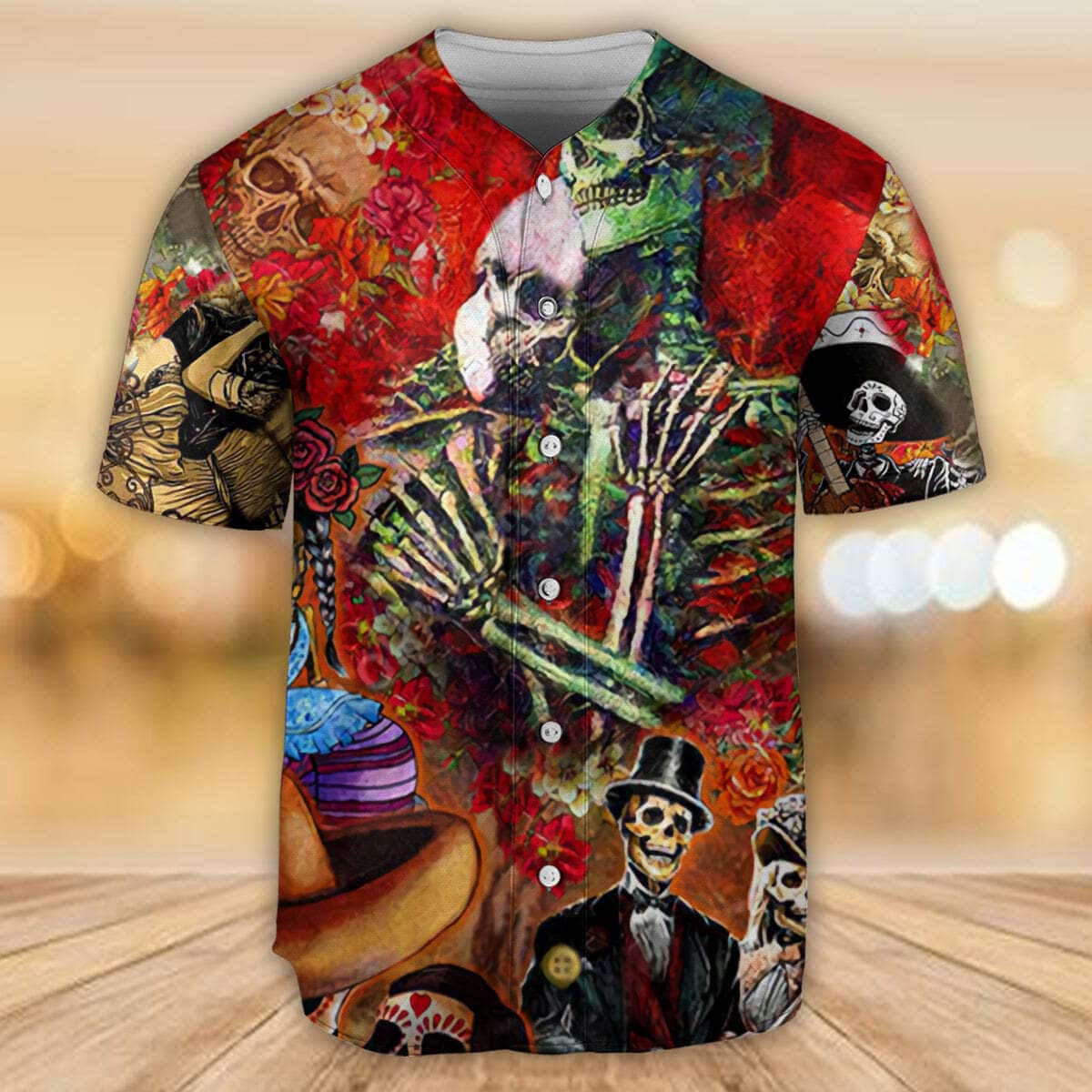 Skull Until We Are Separated By Death Baseball Jersey