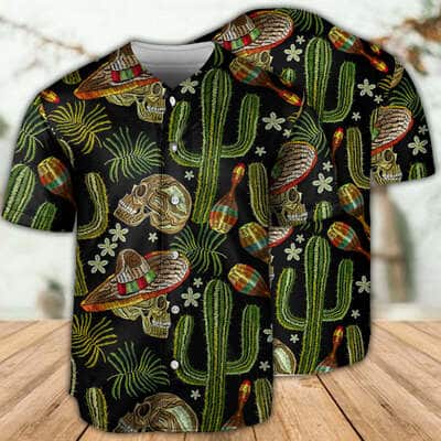 Skull Mexican Black Style Baseball Jersey Gift For Son From Mom