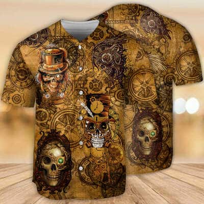 Vintage Skull Baseball Jersey Gift For Best Friend