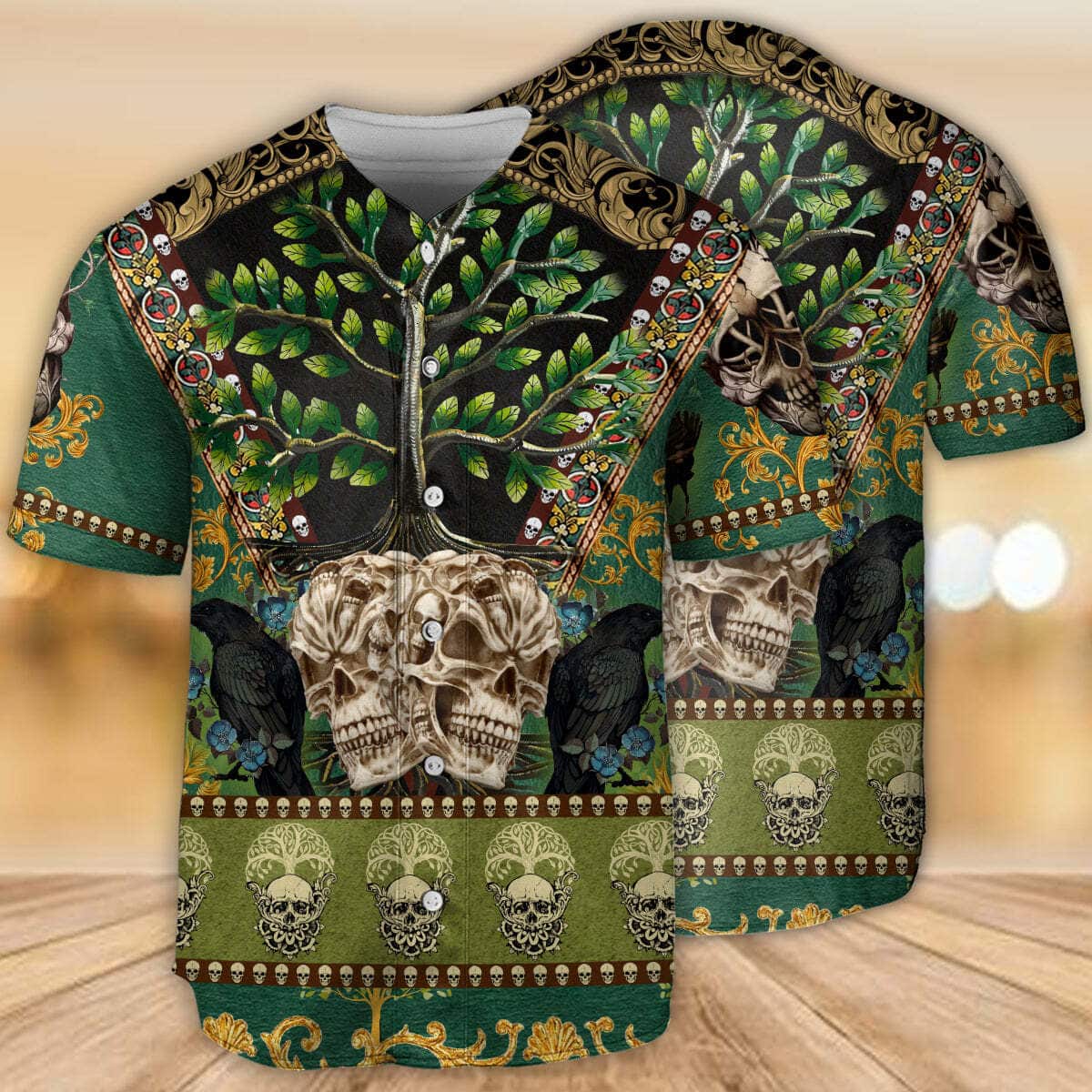 Skull Baseball Jersey Trees Pattern Gift For Son From Mom Skull Baseball Jersey Trees Pattern Gift For Son From Mom