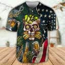 Skull Love Beer Life American Flag Baseball Jersey