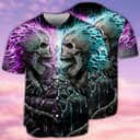 Skull Flaming Baseball Jersey Gift For Son From Father Skull Flaming Baseball Jersey Gift For Son From Father