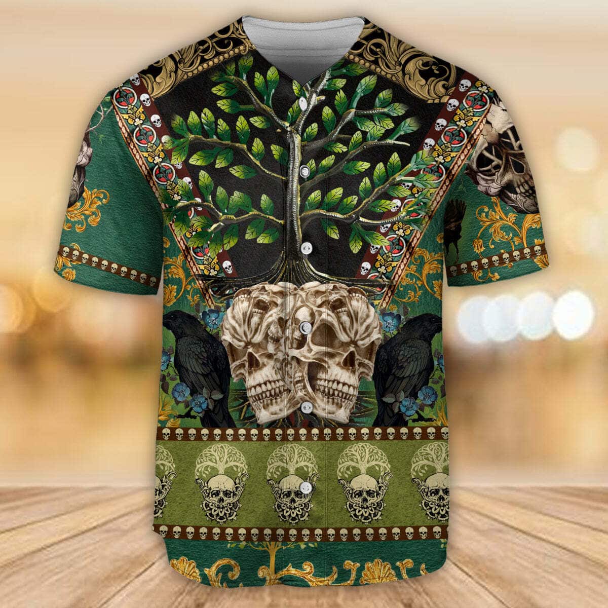 Skull Baseball Jersey Trees Pattern Gift For Son From Mom Skull Baseball Jersey Trees Pattern Gift For Son From Mom