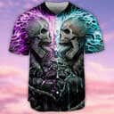 Skull Flaming Baseball Jersey Gift For Son From Father