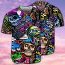 Skull Painting Colorful Mix Baseball Jersey Gift For Son Birthday