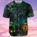 Skull No Flesh No Brain But Still In Pain Baseball Jersey
