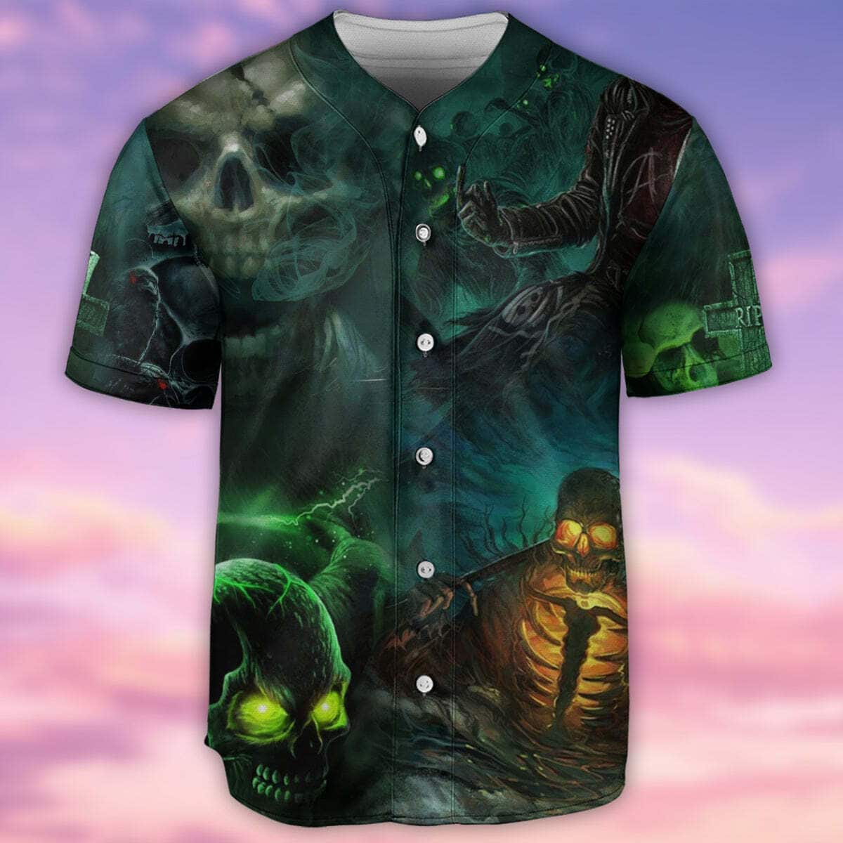 Skull No Flesh No Brain But Still In Pain Baseball Jersey Skull No Flesh No Brain But Still In Pain Baseball Jersey