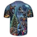 Skull Playing Rock Party Music Baseball Jersey Gift For Son Birthday