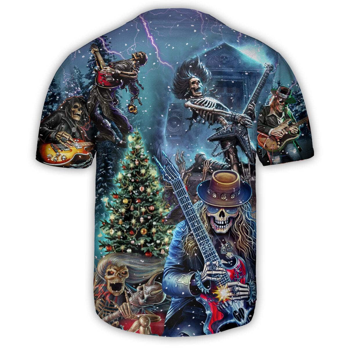 Skull Playing Rock Party Music Baseball Jersey Gift For Son Birthday Skull Playing Rock Party Music Baseball Jersey Gift For Son Birthday