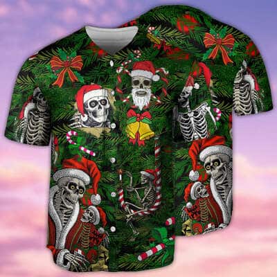 Happy Skull Merry Christmas Baseball Jersey Gift For Best Friend