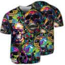 Skull Smiley Baseball Jersey Gift For Best Friend Skull Smiley Baseball Jersey Gift For Best Friend