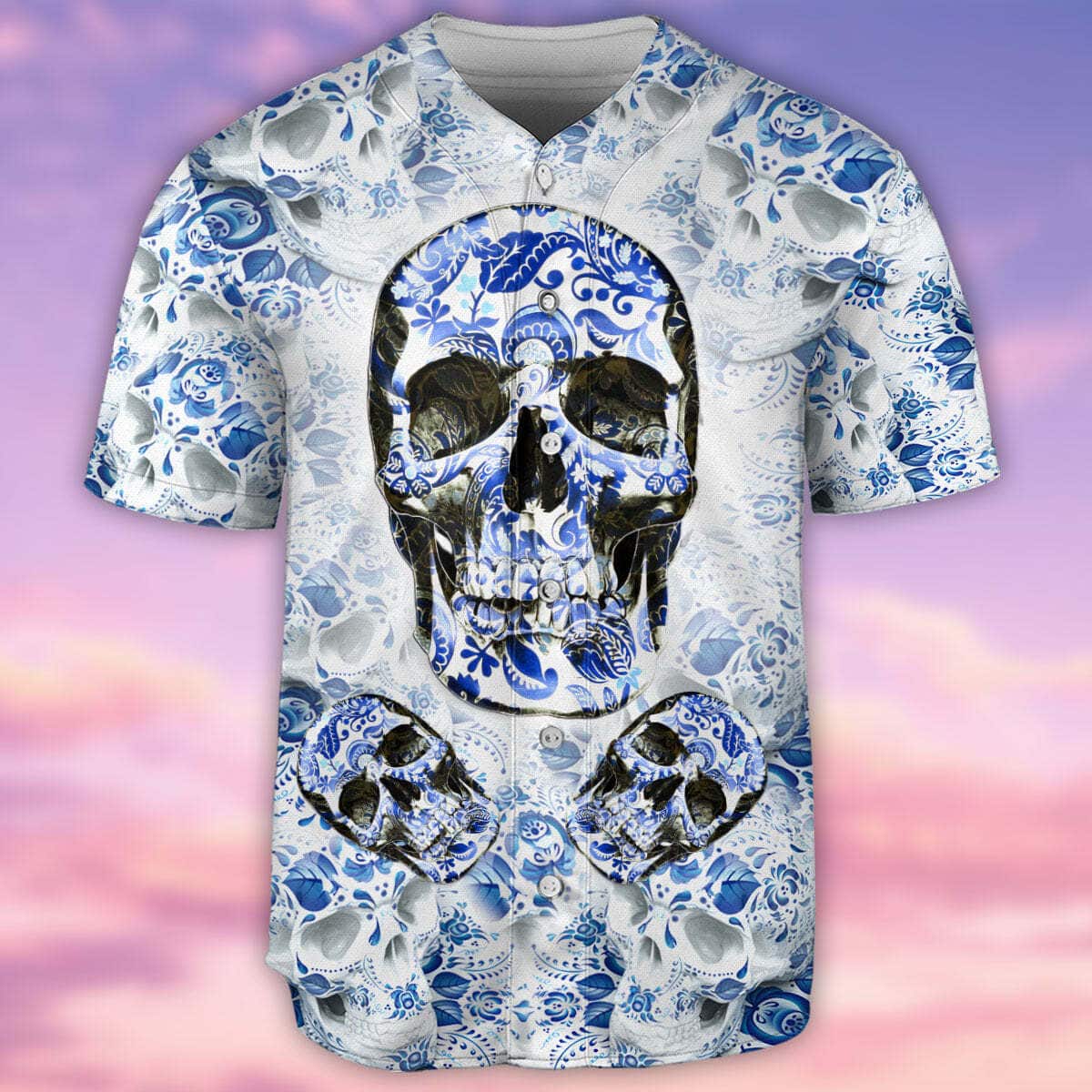 Skull Love Floral Baseball Jersey Gift For Friend Skull Love Floral Baseball Jersey Gift For Friend