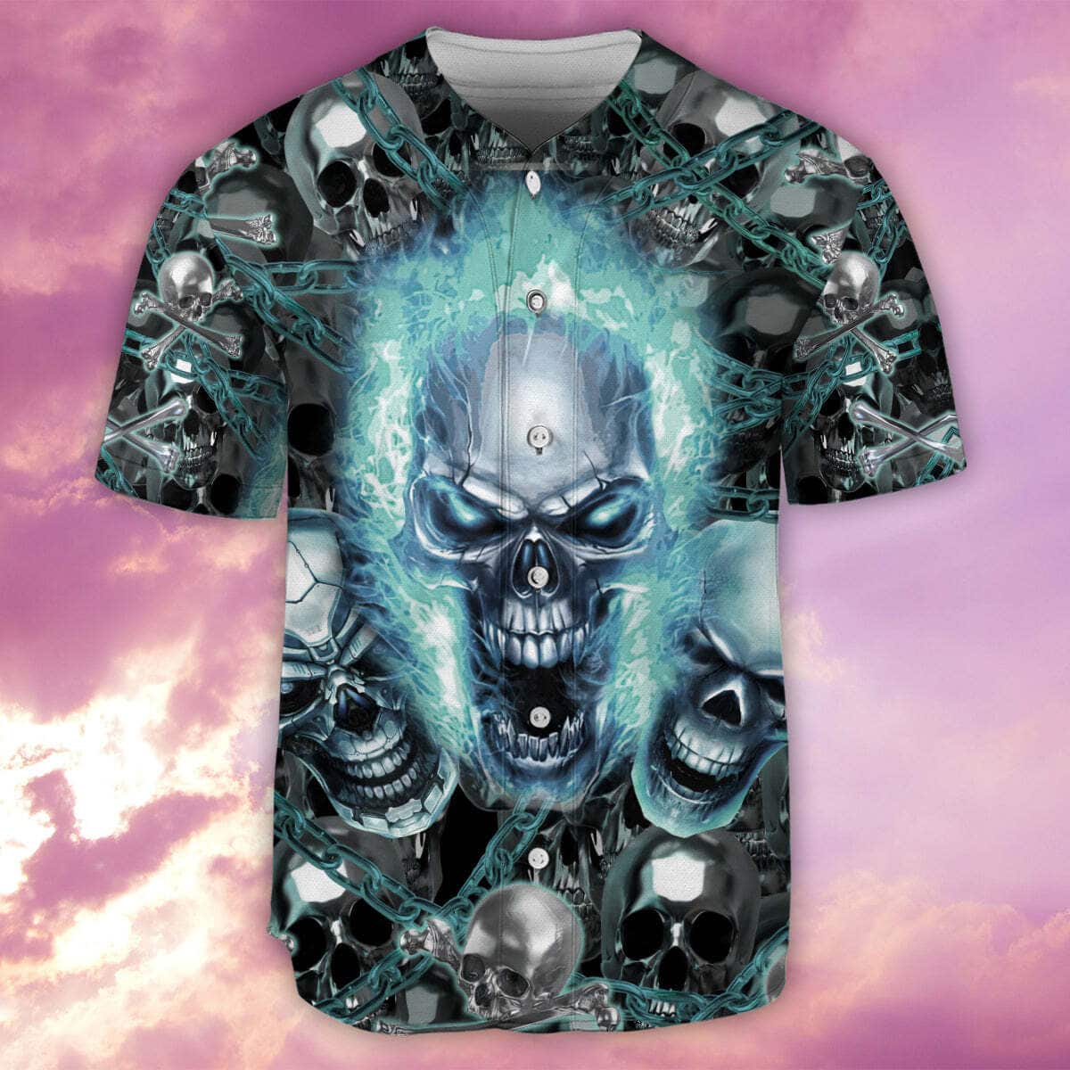 Skull Screaming Baseball Jersey Gift For Son From Mom