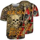 Skull Real Men Smell Like Diesel Baseball Jersey
