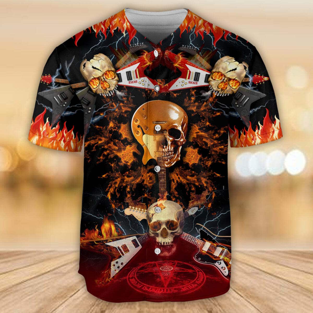 Skull Baseball Jersey Rock N Roll Gift For Son From Father Skull Baseball Jersey Rock N Roll Gift For Son From Father