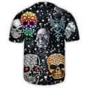 Skull Shiny Diamond Baseball Jersey Gift For Best Friend Skull Shiny Diamond Baseball Jersey Gift For Best Friend