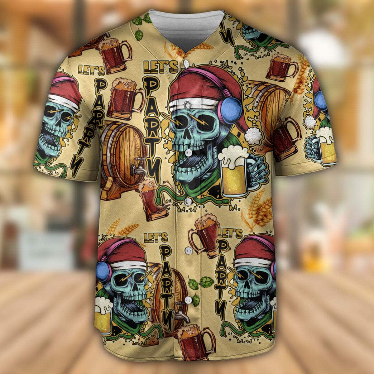 Skull Merry Xmas Baseball Jersey Gift For Him Skull Merry Xmas Baseball Jersey Gift For Him