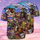 Cowboy Pirates Skull Baseball Jersey Gift For Son Birthday