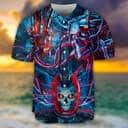 Skull Machine Style Baseball Jersey Gift For Sporty Boyfriend Skull Machine Style Baseball Jersey Gift For Sporty Boyfriend