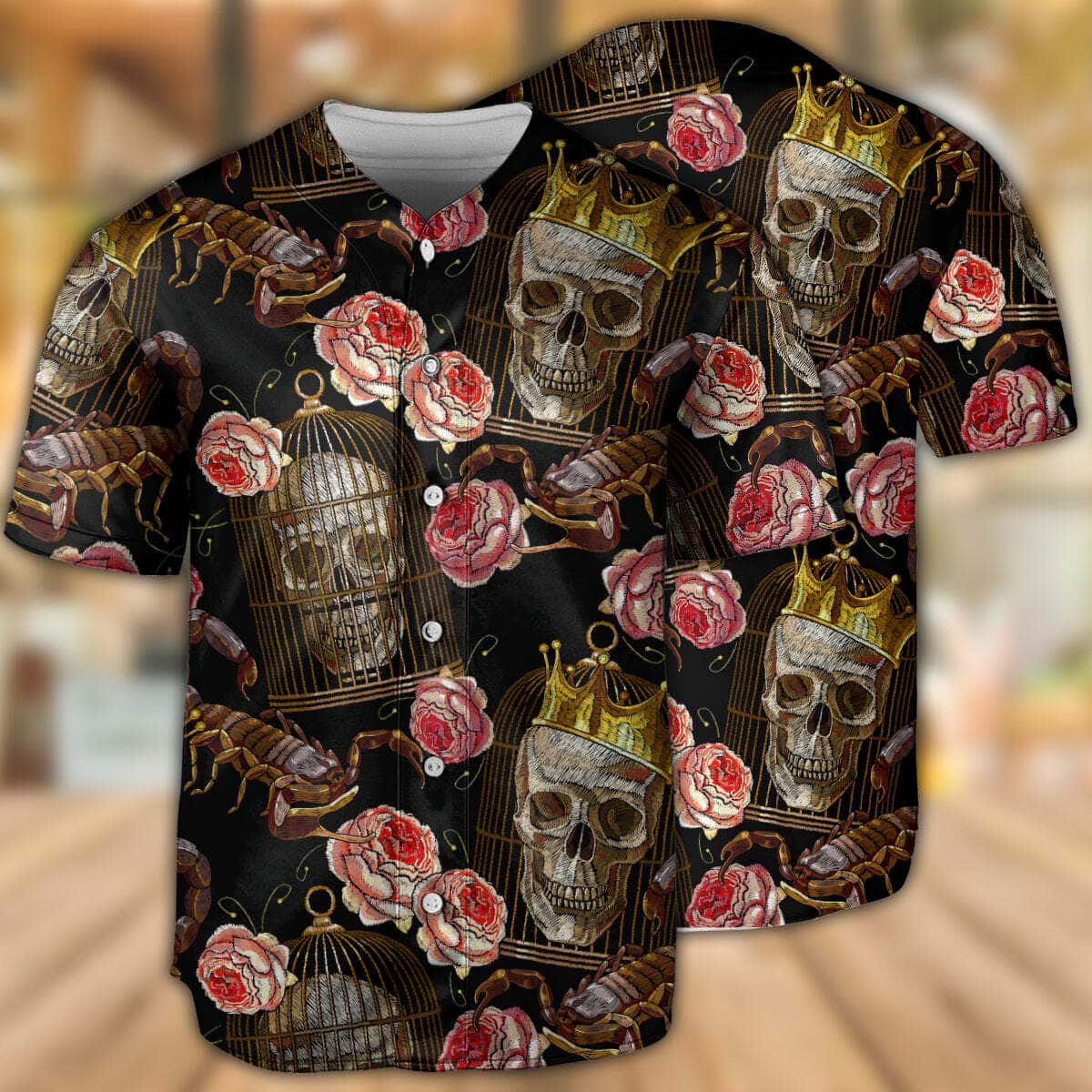 Skull And Scorpion Baseball Jersey Gift For Best Friend