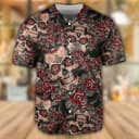 Floral Skull Baseball Jersey Gift For Him