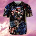 Skull America Angry Baseball Jersey Birthday Gift For Husband