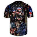 Skull America Angry Baseball Jersey Birthday Gift For Husband