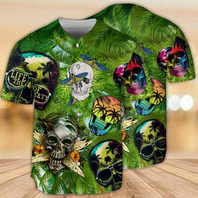 Skull Where There Is Life There Is Hope Baseball Jersey