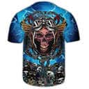 Skull And Helmet Style Baseball Jersey Gift For Sporty Boyfriend