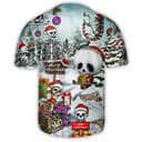 Skull Xmas Snow Baseball Jersey Gift For Sports Dad Skull Xmas Snow Baseball Jersey Gift For Sports Dad