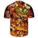 Skull King On Fire Baseball Jersey Gift For Son From Dad