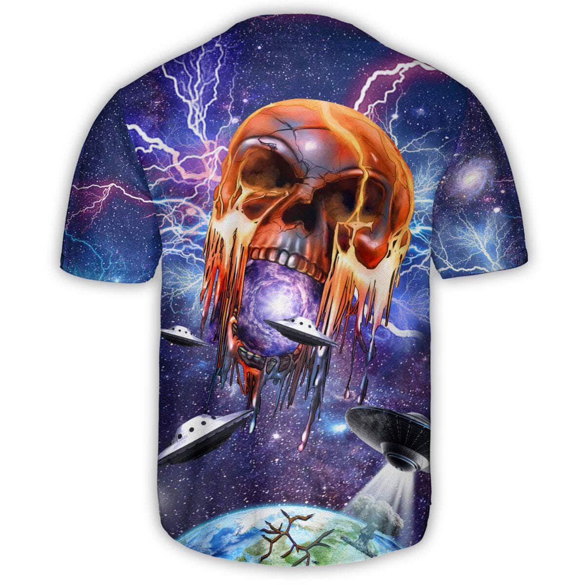 Skull Love Galaxy Baseball Jersey Gift For Son From Father Skull Love Galaxy Baseball Jersey Gift For Son From Father