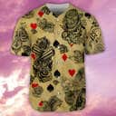 Vintage Skull Gambling Flowers Skull Baseball Jersey Gift For Son From Mom Vintage Skull Gambling Flowers Skull Baseball Jersey Gift For Son From Mom