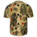 Vintage Skull Gambling Flowers Skull Baseball Jersey Gift For Son From Mom Vintage Skull Gambling Flowers Skull Baseball Jersey Gift For Son From Mom