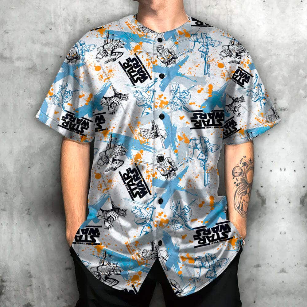 Star Wars Baby Yoda Baseball Jersey Fighters Pattern Gift For Son From Mom Star Wars Baby Yoda Baseball Jersey Fighters Pattern Gift For Son From Mom