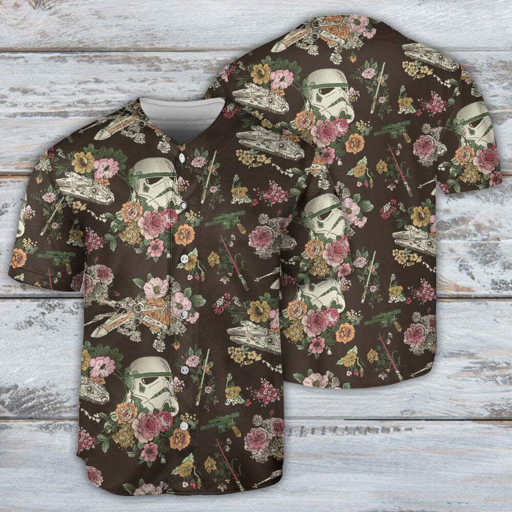 Vintage Flower Star Wars Stormtrooper Baseball Jersey Gift For Him Vintage Flower Star Wars Stormtrooper Baseball Jersey Gift For Him