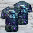 Vintage Stormtrooper In The Jungle With Purple Flowers Baseball Jersey
