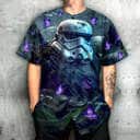 Vintage Stormtrooper In The Jungle With Purple Flowers Baseball Jersey