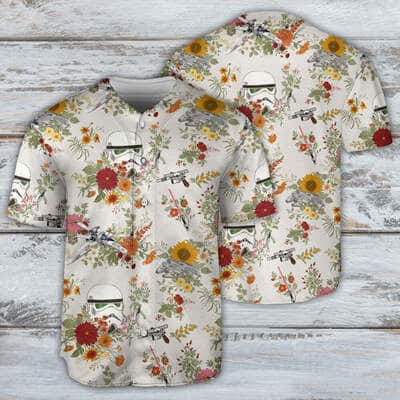 Vintage Flower Autumn Star Wars Stormtrooper Baseball Jersey