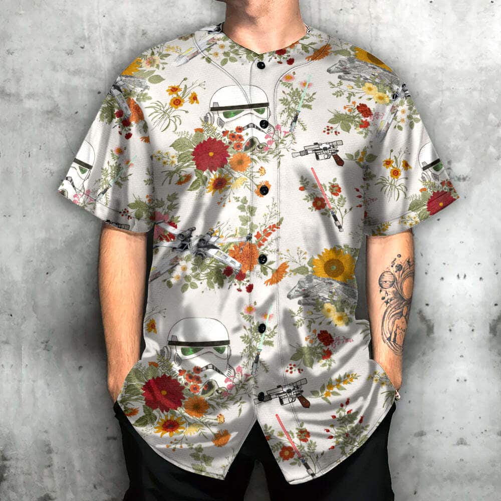 Vintage Flower Autumn Star Wars Stormtrooper Baseball Jersey Vintage Flower Autumn Star Wars Stormtrooper Baseball Jersey