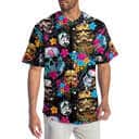 Halloween Star Wars Stormtrooper Neon Skull Tropical Flower Baseball Jersey