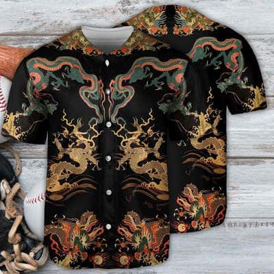 Dragon Baseball Jersey Birthday Gift For Son