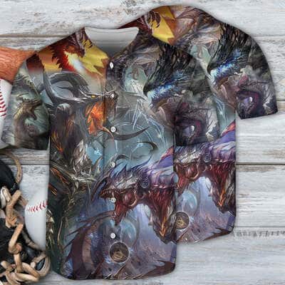 Dragon Fantasy World Baseball Jersey Gift For Sporty Boyfriend