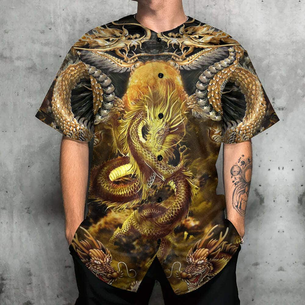 Dragon Love Life To The Moon Baseball Jersey Gift For Sporty Husband