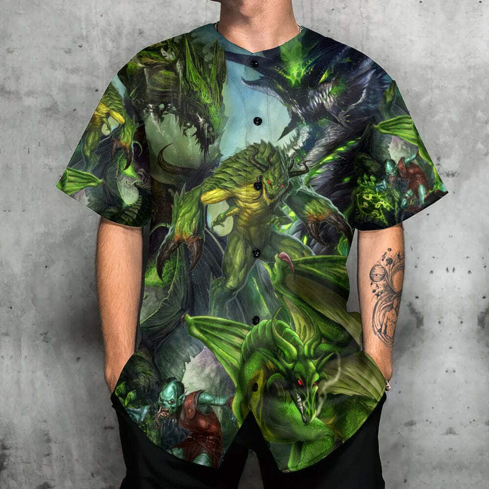 Green Dragon Baseball Jersey Gift For Son From Father Green Dragon Baseball Jersey Gift For Son From Father