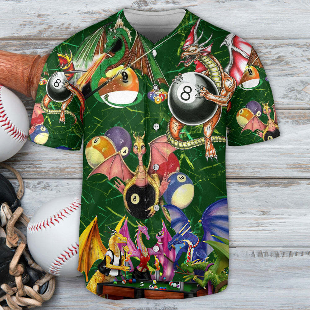 Billiard Dragon Baseball Jersey Gift For Son From Mom