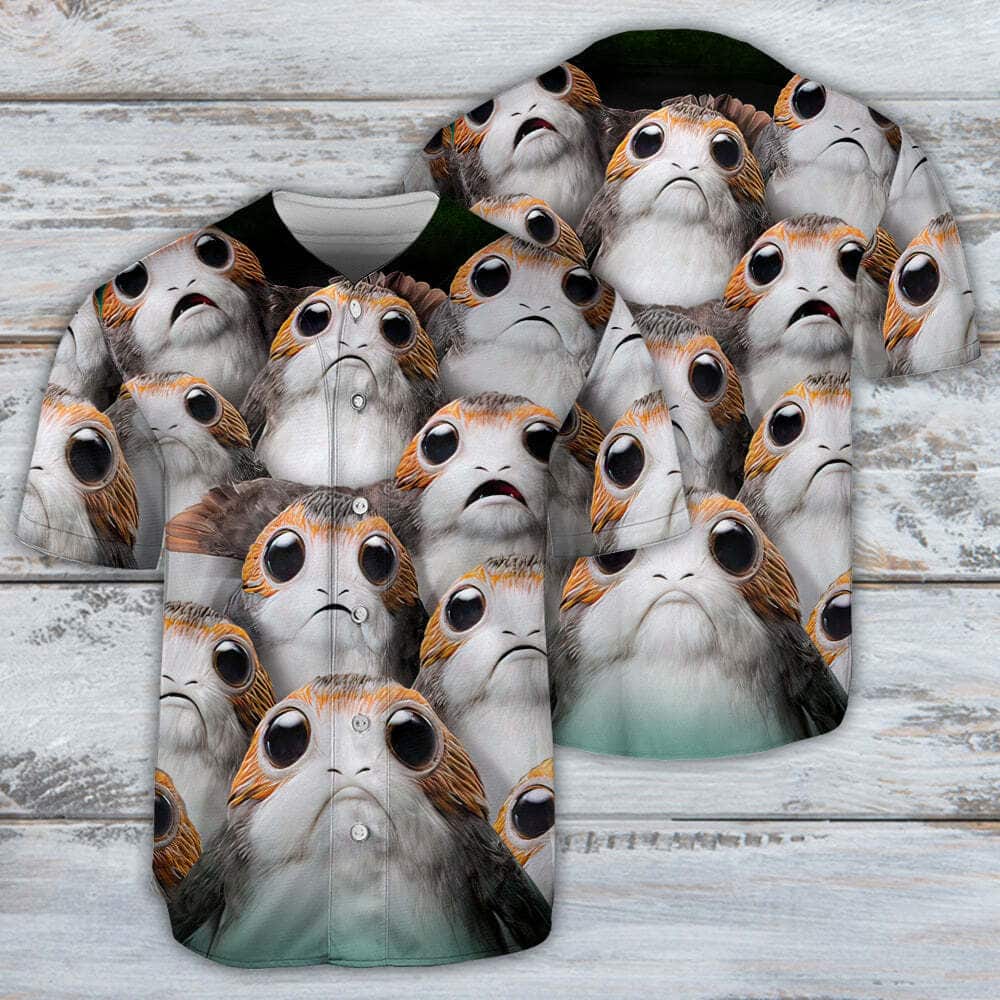 Star Wars The Last Jedi Many Porgs Baseball Jersey Star Wars The Last Jedi Many Porgs Baseball Jersey